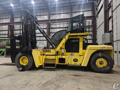 2010 HOIST P1050 105000 LB DIESEL FORKLIFT PNEUMATIC 180" 2 STAGE MAST SIDE SHIFTING FORK POSITIONER CAB WITH A/C 6626 HOURS STOCK # BF94591169-LJND - United Lift LLC