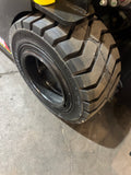 2019 HYSTER J40XN 4000 LB 4 WHEEL 36 VOLT ELECTRIC FORKLIFT CUSHION 90/259" QUAD MAST SIDE SHIFTER 986 HOURS STOCK # BF989129-BUF - United Lift LLC