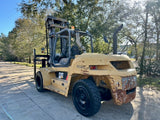 2009 CATERPILLAR P33000 33000 LB DIESEL FORKLIFT PNEUMATIC 151/157" 2 STAGE MAST DUAL DRIVE TIRES SIDE SHIFTING FORK POSITIONER 4202 HOURS STOCK # BF9754239-TXB - United Lift LLC