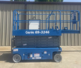2007 GENIE GS3246 SCISSOR LIFT 32' REACH 24 VOLT ELECTRIC SMOOTH CUSHION TIRES 670 HOURS STOCK # BF999879-ARB - United Lift LLC
