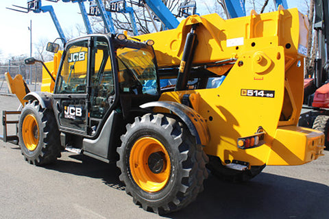 2017 JCB 514-56 14000 LB DIESEL TELESCOPIC FORKLIFT TELEHANDLER OUTRIGGERS ENCLOSED CAB WITH HEAT AND AC 3217 HOURS STOCK # BF9998739-NLE - United Lift LLC