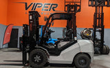 2021 VIPER FD35 8000 LB DIESEL FORKLIFT DUAL PNEUMATIC TIRES 101/157" 2 STAGE MAST SIDE SHIFTING FORK POSITIONER ENCLOSED CAB STOCK # BF9343219-ILIL - United Lift Used & New Forklift Telehandler Scissor Lift Boomlift