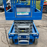 2014 GENIE GS3246 SCISSOR LIFT 32' REACH 24 VOLT ELECTRIC SMOOTH CUSHION TIRES 428 HOURS STOCK # BF9145529-WIB - United Lift Equipment LLC