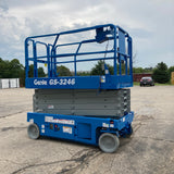 2014 GENIE GS3246 SCISSOR LIFT 32' REACH 24 VOLT ELECTRIC SMOOTH CUSHION TIRES 428 HOURS STOCK # BF9145529-WIB - United Lift Equipment LLC