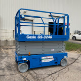 2014 GENIE GS3246 SCISSOR LIFT 32' REACH 24 VOLT ELECTRIC SMOOTH CUSHION TIRES 371 HOURS STOCK # BF9138549-WIB - United Lift Equipment LLC